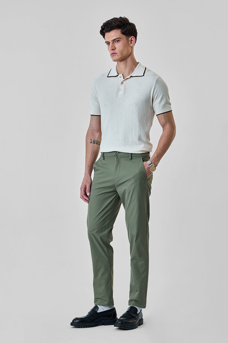 SNITCH Green Slim Fit Chinos - Image 2